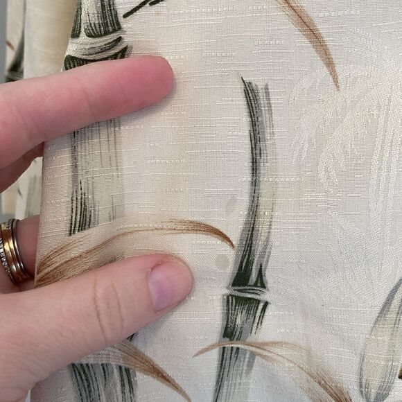 Joseph & Feiss Cream Foliage Leaf Print 100% Silk Button Up Shirt Size XXL - Picture 4 of 10